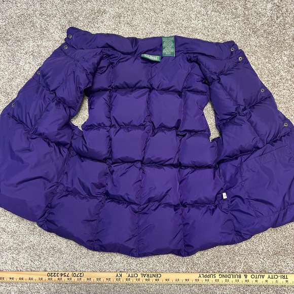 Vintage L.L. Bean Goose Down Puffer Vest Women Siz Small Purple Gorpcore Outdoor - Picture 7 of 8